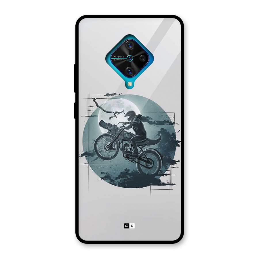 Dino Rider Glass Back Case for Vivo S1 Pro