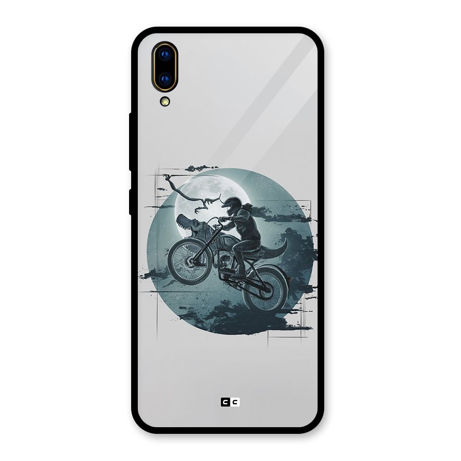 Dino Rider Glass Back Case for Vivo V11 Pro