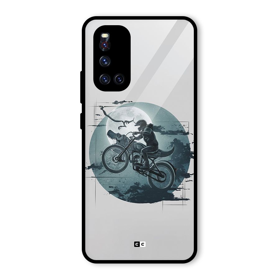 Dino Rider Glass Back Case for Vivo V19