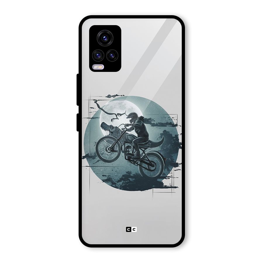 Dino Rider Glass Back Case for Vivo V20