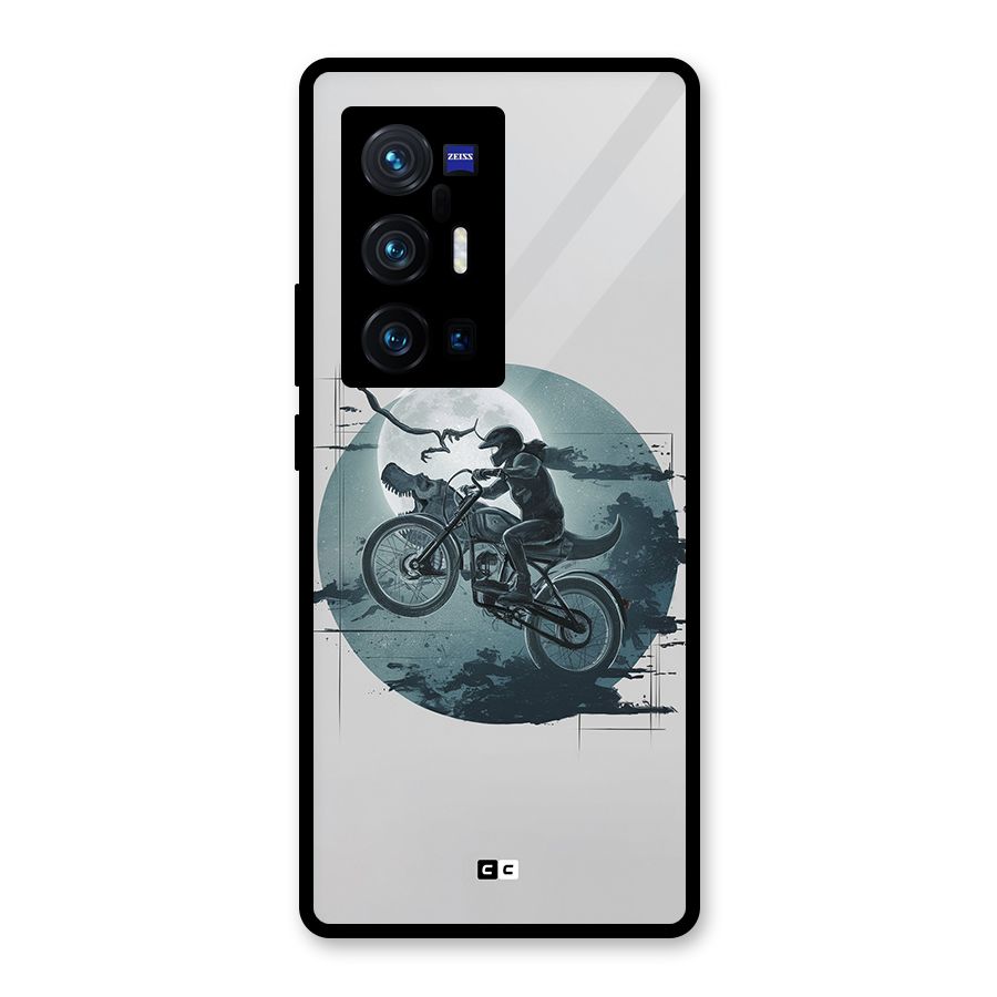 Dino Rider Glass Back Case for Vivo X70 Pro Plus