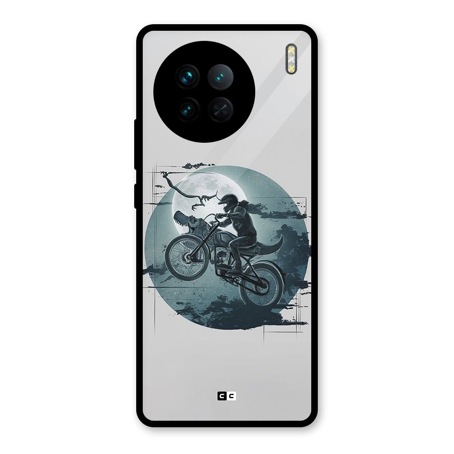 Dino Rider Glass Back Case for Vivo X90