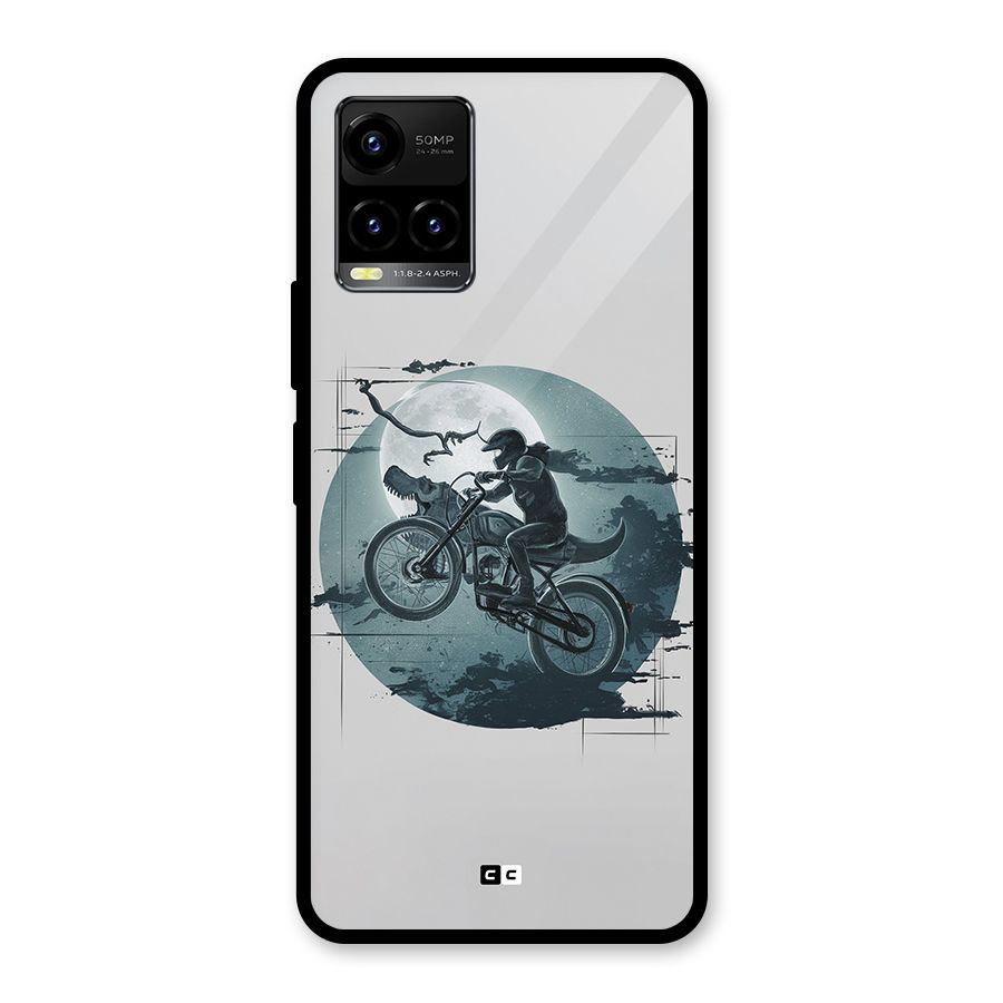 Dino Rider Glass Back Case for Vivo Y21T
