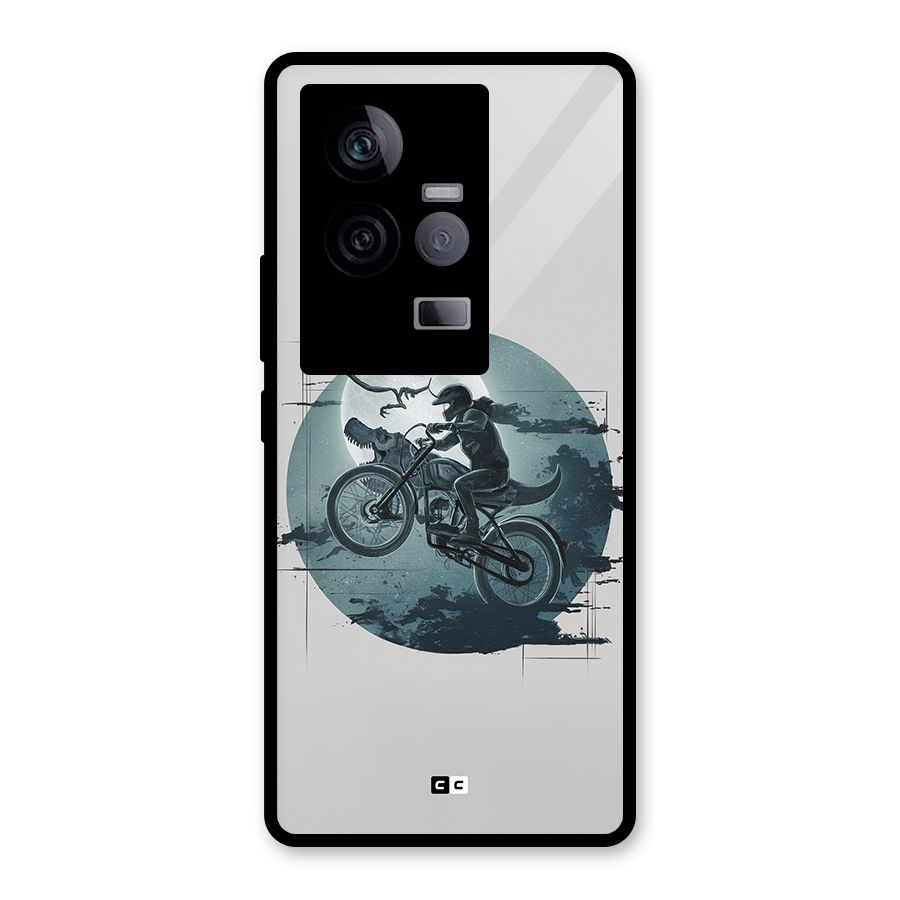 Dino Rider Glass Back Case for Vivo iQOO 11 5G