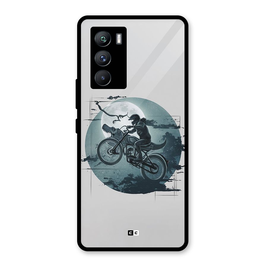 Dino Rider Glass Back Case for Vivo iQOO 9 SE