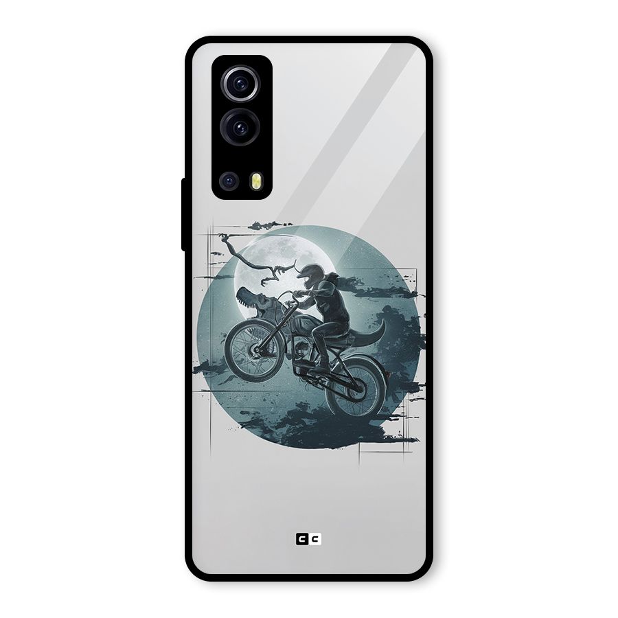 Dino Rider Glass Back Case for Vivo iQOO Z3