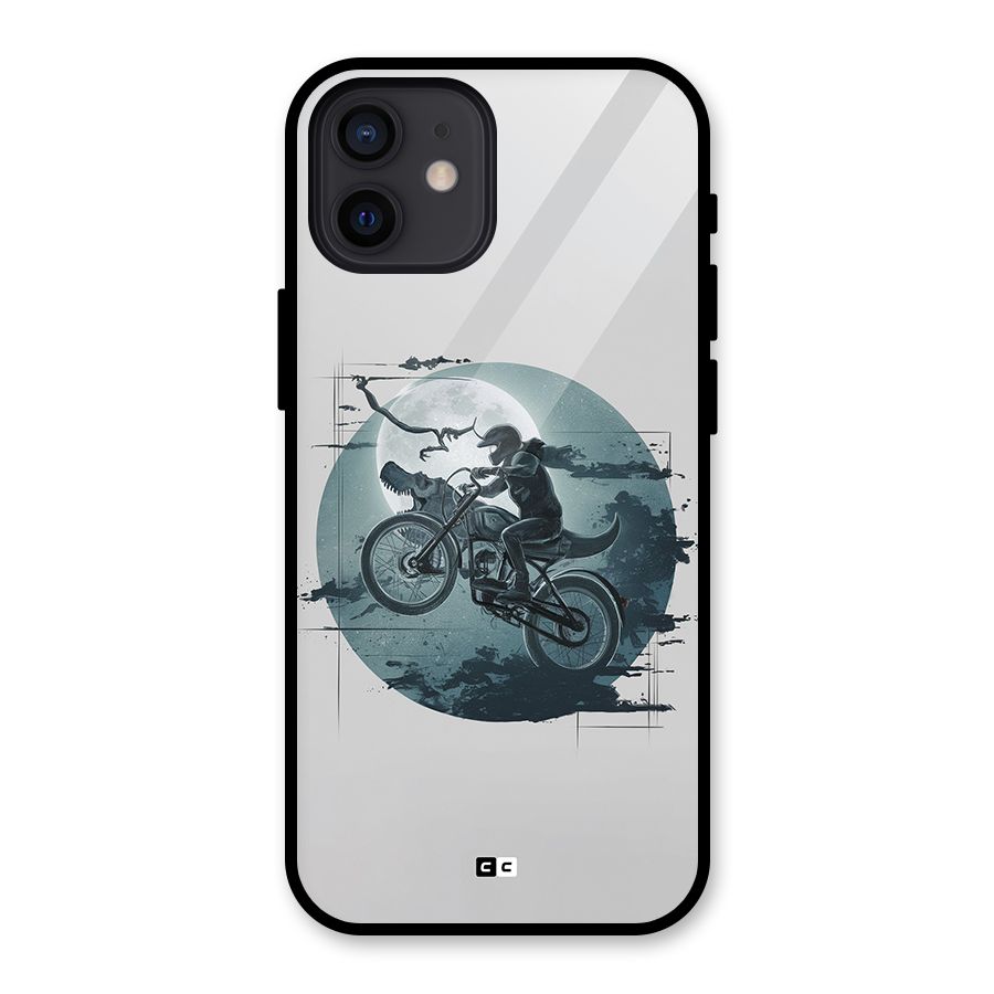 Dino Rider Glass Back Case for iPhone 12