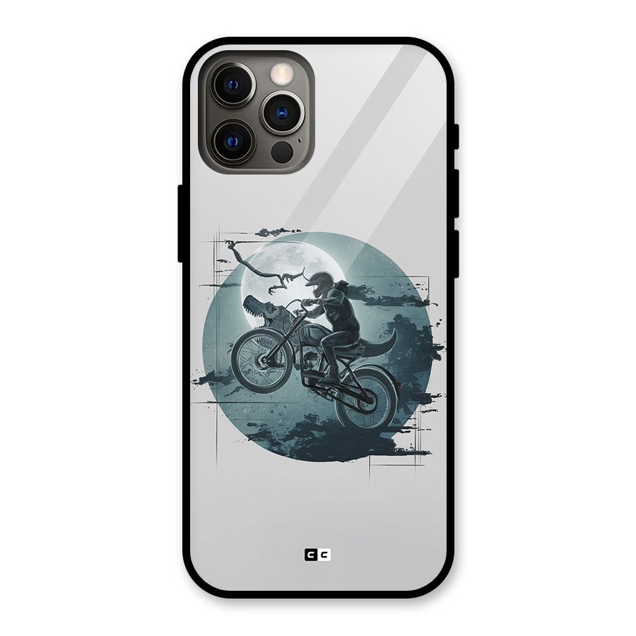 Dino Rider Glass Back Case for iPhone 12 Pro