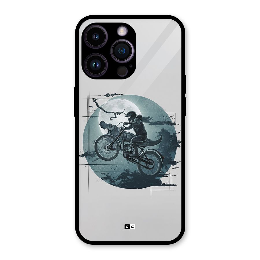 Dino Rider Glass Back Case for iPhone 14 Pro Max