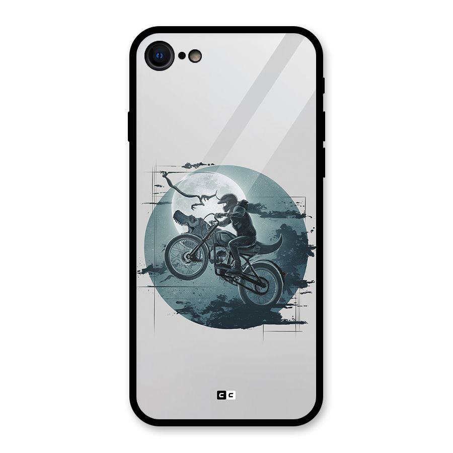 Dino Rider Glass Back Case for iPhone 7