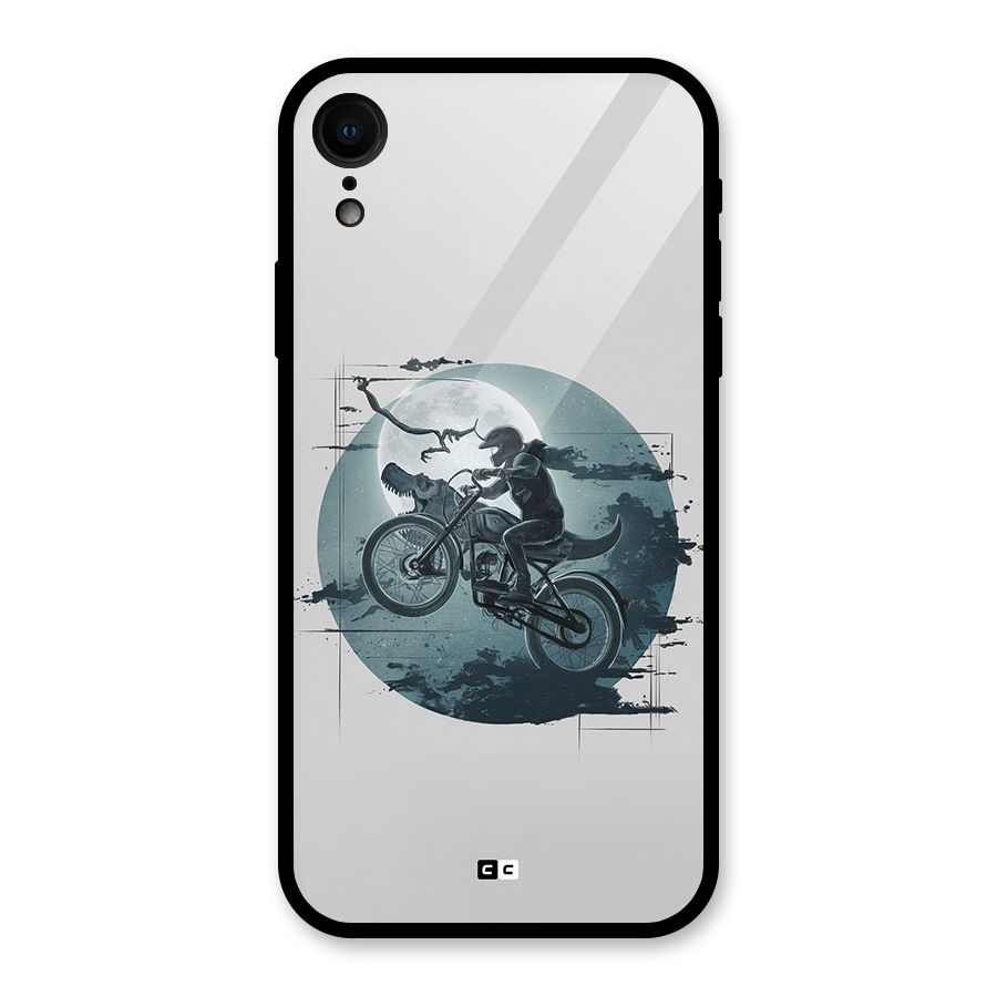 Dino Rider Glass Back Case for iPhone XR