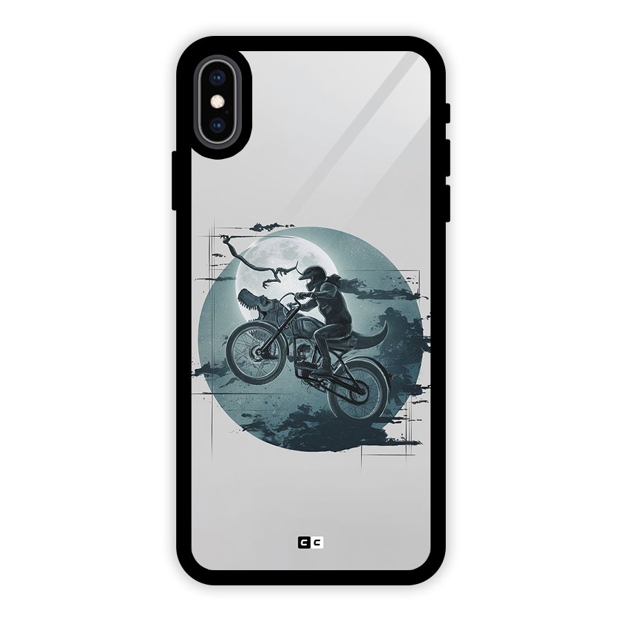 Dino Rider Glass Back Case for iPhone XS Max