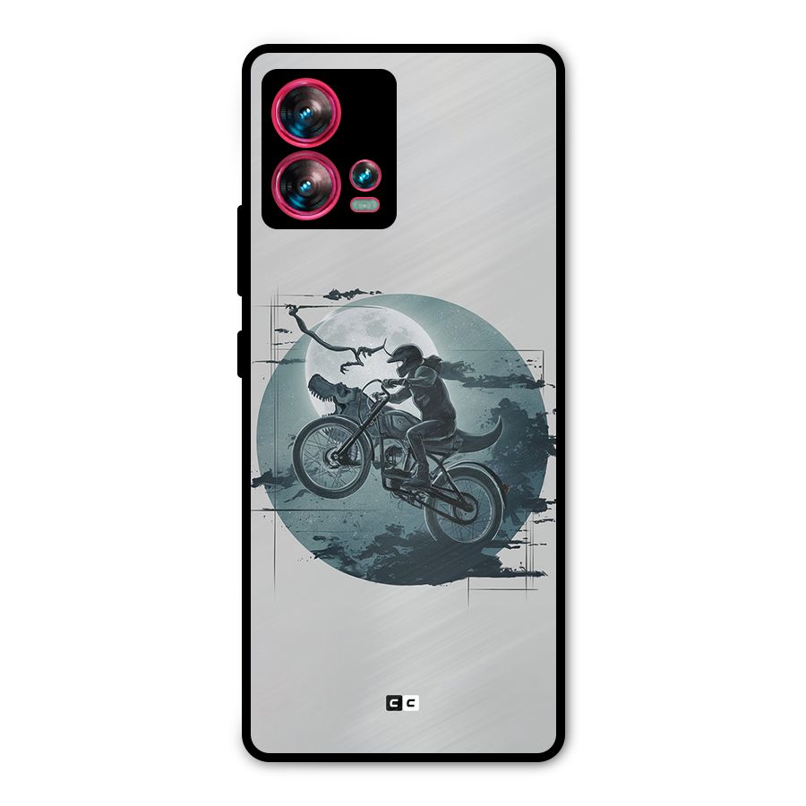 Dino Rider Metal Back Case for Motorola Edge 30 Fusion