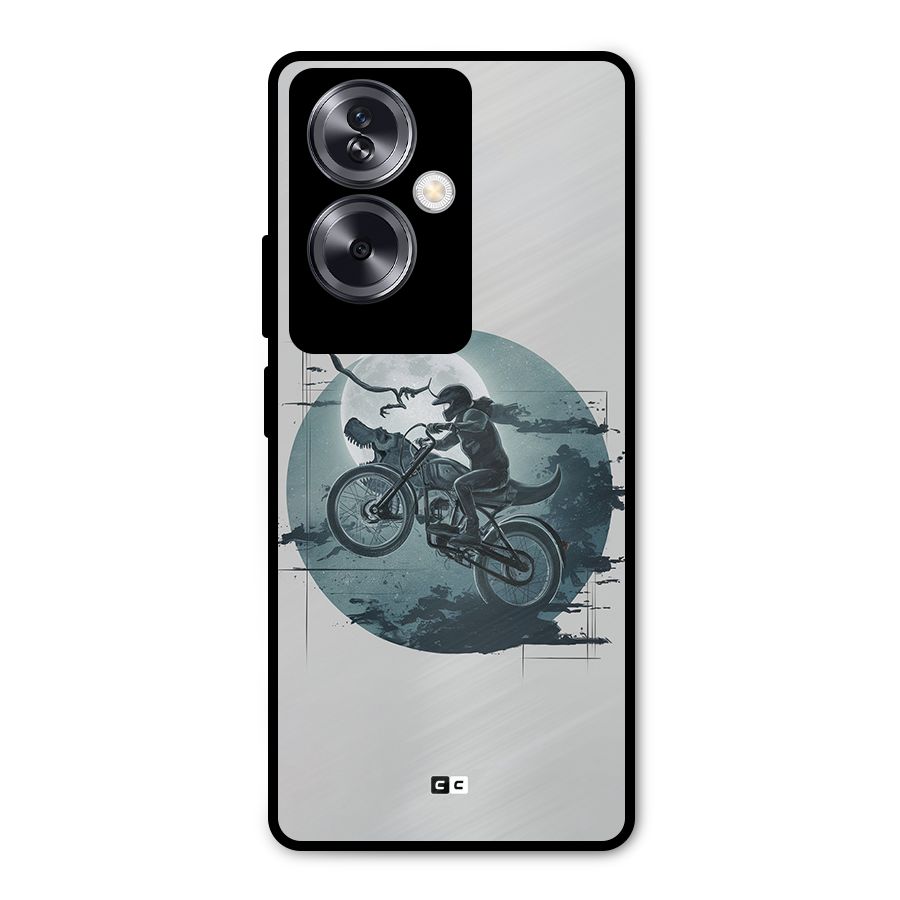 Dino Rider Metal Back Case for Oppo A79 5G