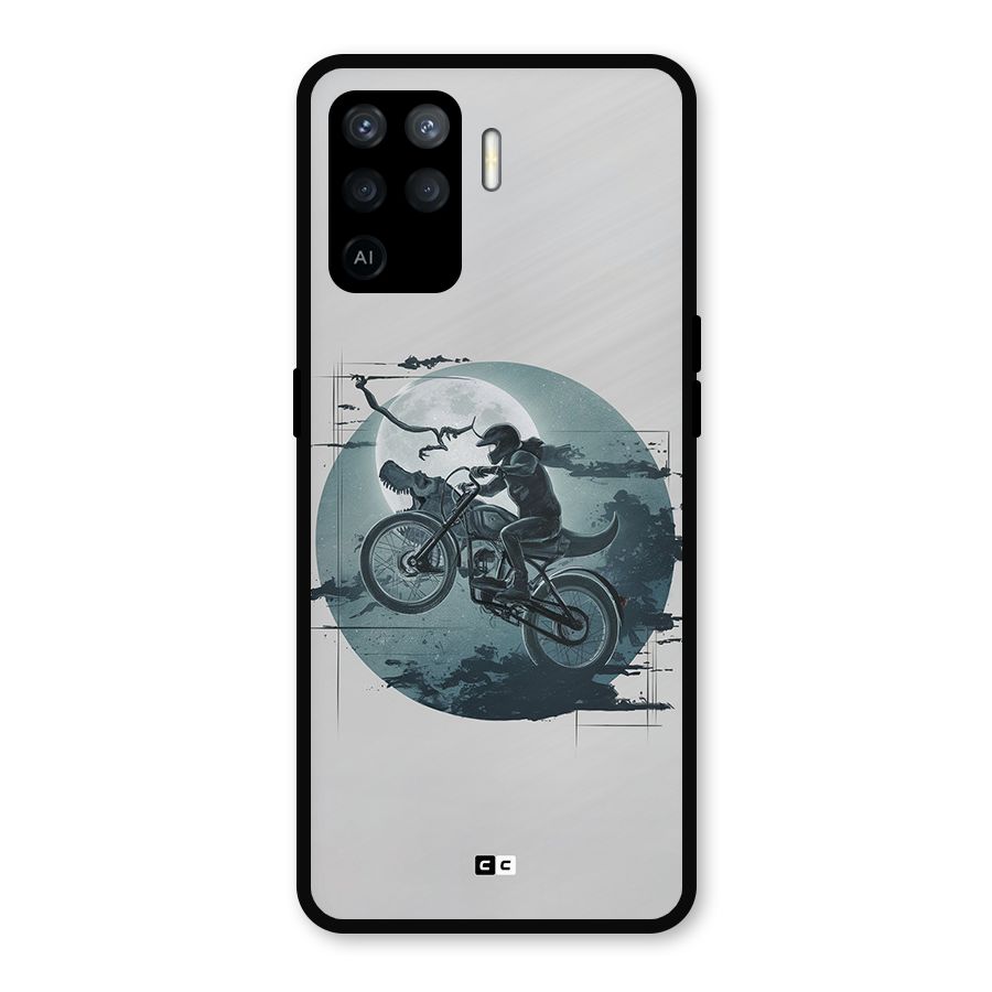 Dino Rider Metal Back Case for Oppo F19 Pro