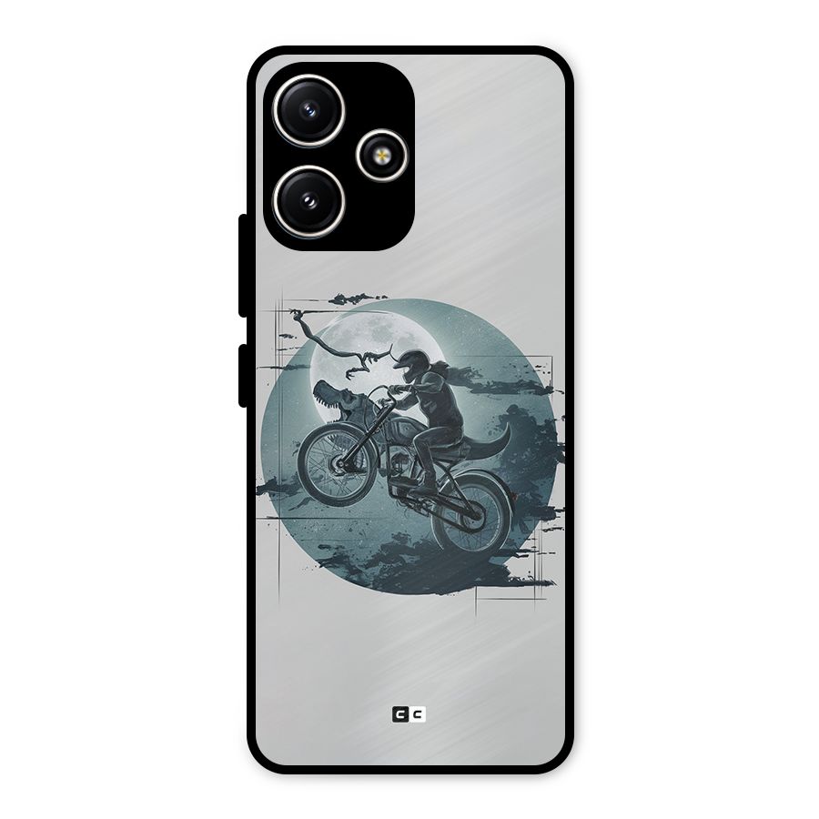 Dino Rider Metal Back Case for Poco M6 Pro