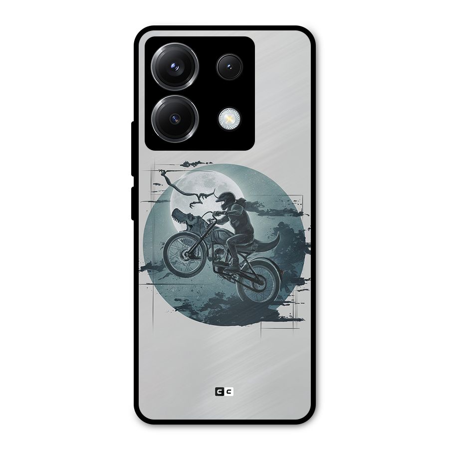 Dino Rider Metal Back Case for Poco X6