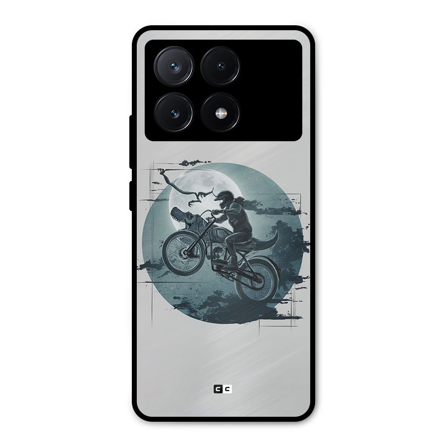 Dino Rider Metal Back Case for Poco X6 Pro