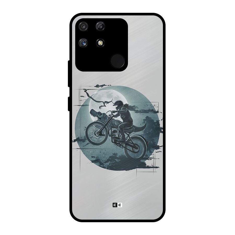 Dino Rider Metal Back Case for Realme Narzo 50A
