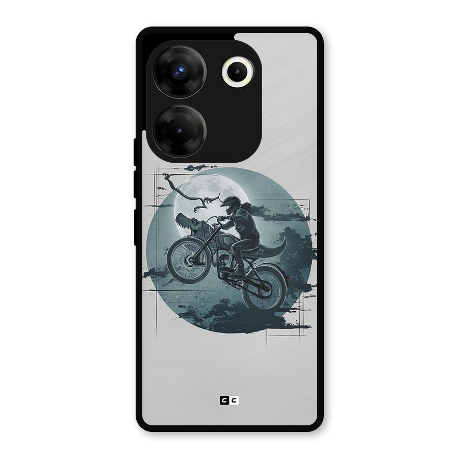 Dino Rider Metal Back Case for Tecno Camon 20 Pro