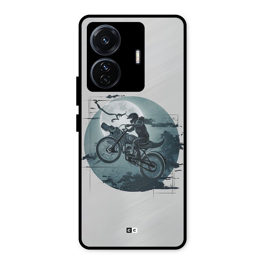 Dino Rider Metal Back Case for Vivo T1 Pro