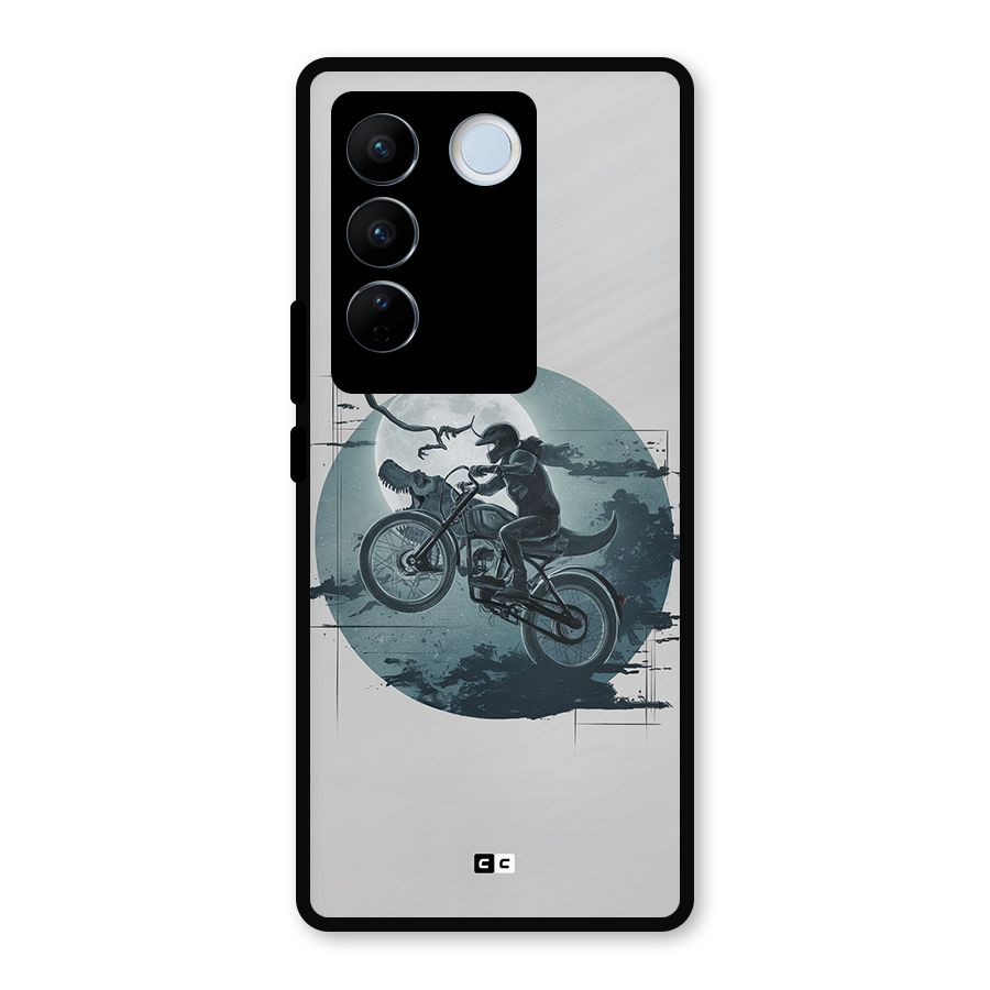 Dino Rider Metal Back Case for Vivo V27