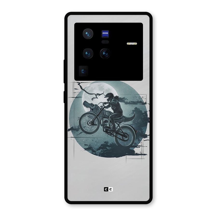 Dino Rider Metal Back Case for Vivo X80 Pro