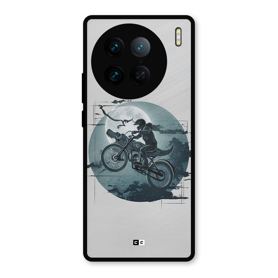 Dino Rider Metal Back Case for Vivo X90 Pro