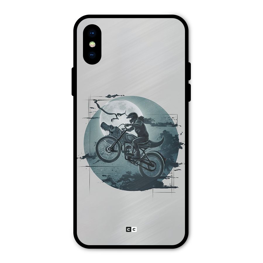 Dino Rider Metal Back Case for iPhone XS