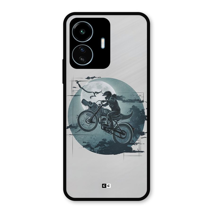 Dino Rider Metal Back Case for vivo iQOO Z6 Lite 5G