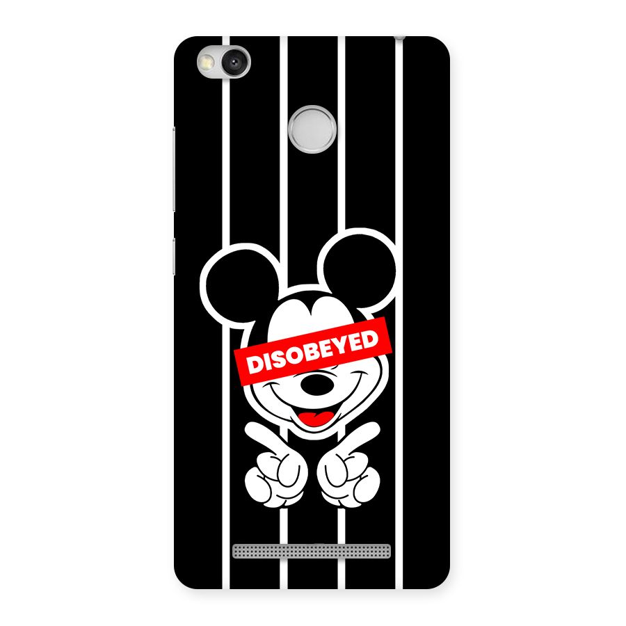 Disobeyed Micky Back Case for Redmi 3S Prime