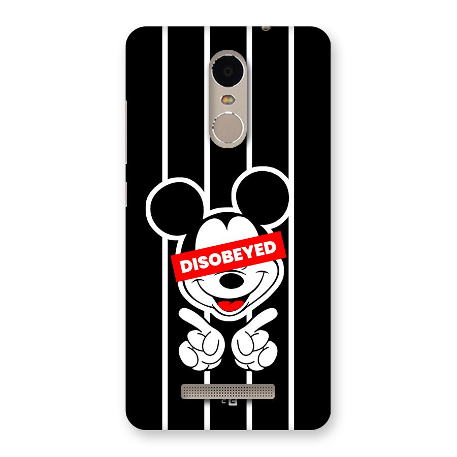 Disobeyed Micky Back Case for Redmi Note 3