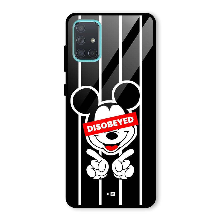 Disobeyed Micky Glass Back Case for Galaxy A71