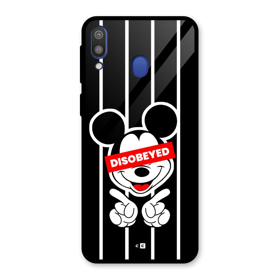 Disobeyed Micky Glass Back Case for Galaxy M20