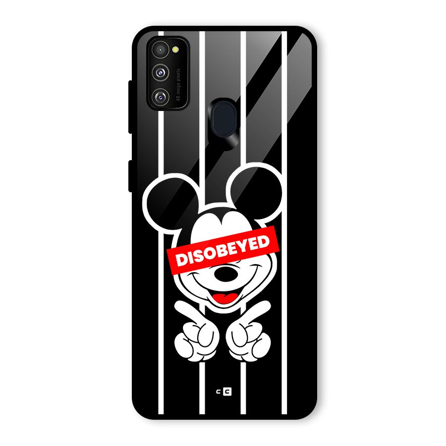 Disobeyed Micky Glass Back Case for Galaxy M30s