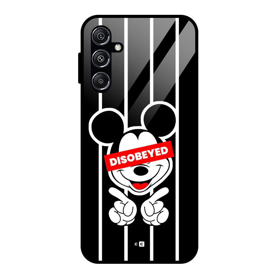 Disobeyed Micky Glass Back Case for Galaxy M34 5G