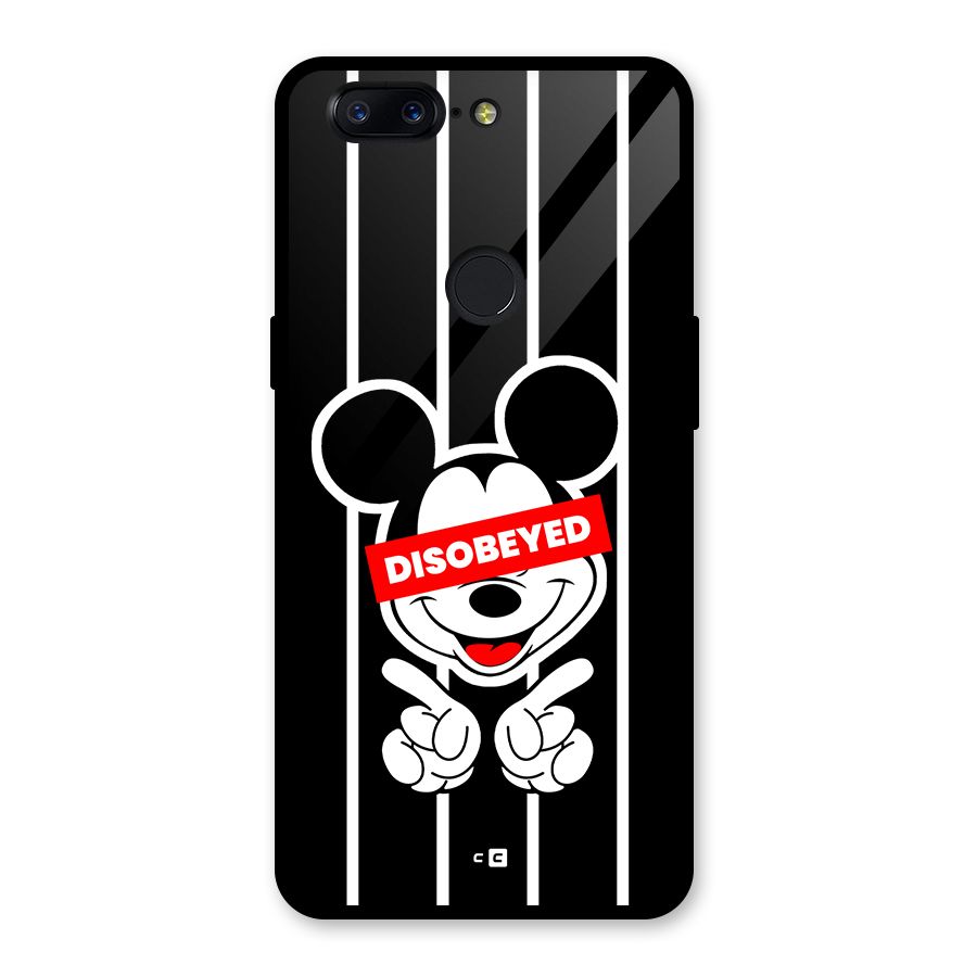 Disobeyed Micky Glass Back Case for OnePlus 5T