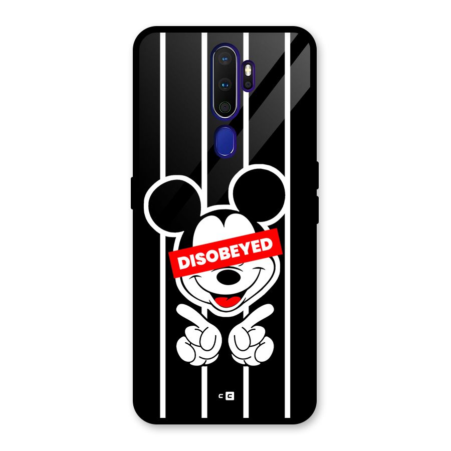 Disobeyed Micky Glass Back Case for Oppo A9 (2020)