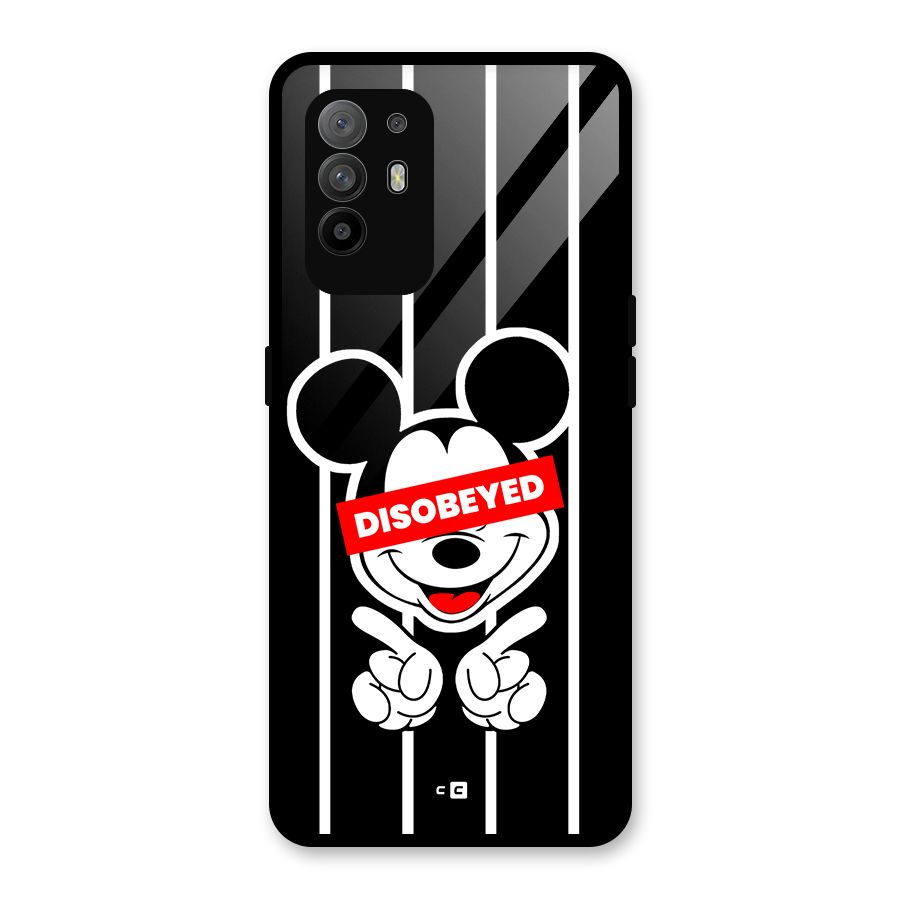 Disobeyed Micky Glass Back Case for Oppo F19 Pro Plus 5G