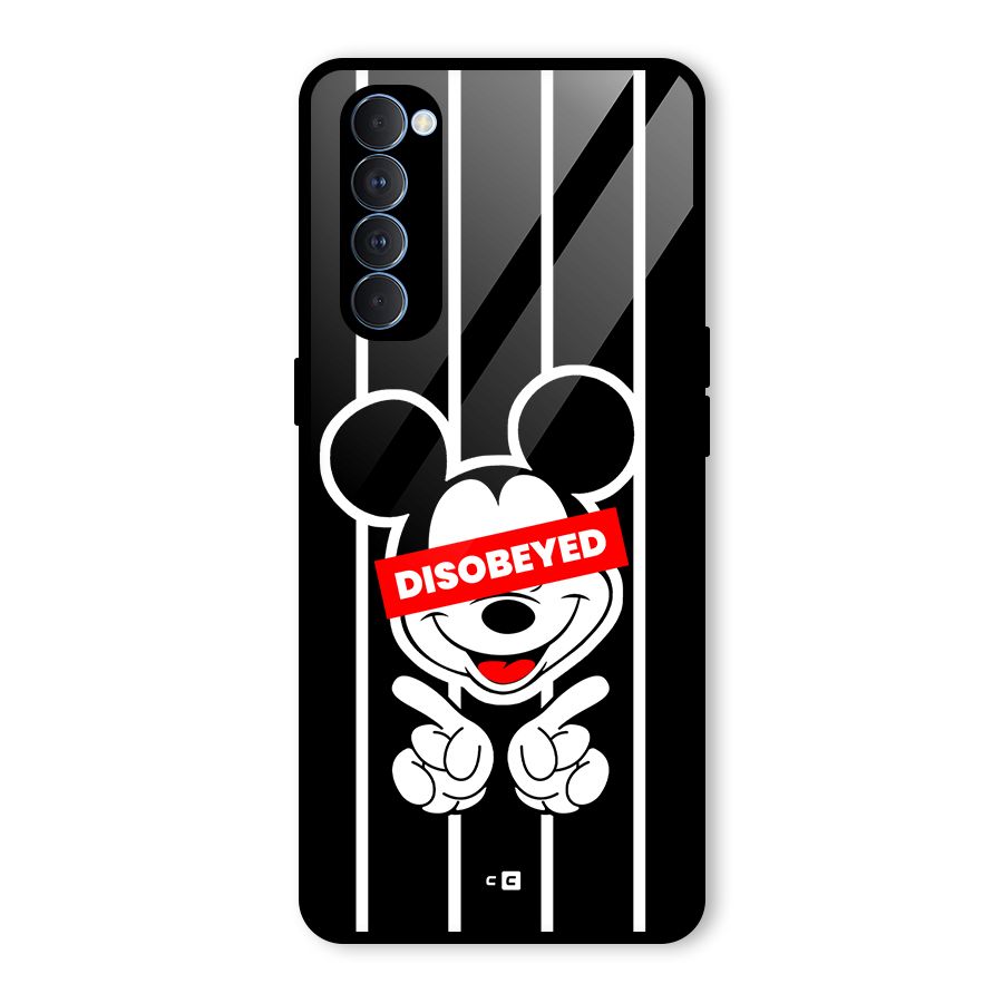 Disobeyed Micky Glass Back Case for Oppo Reno4 Pro