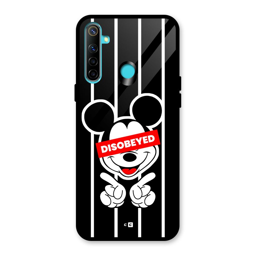 Disobeyed Micky Glass Back Case for Realme 5i