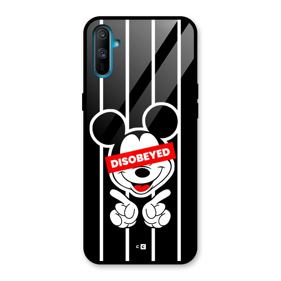 Disobeyed Micky Glass Back Case for Realme C3