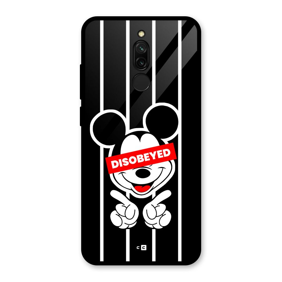 Disobeyed Micky Glass Back Case for Redmi 8