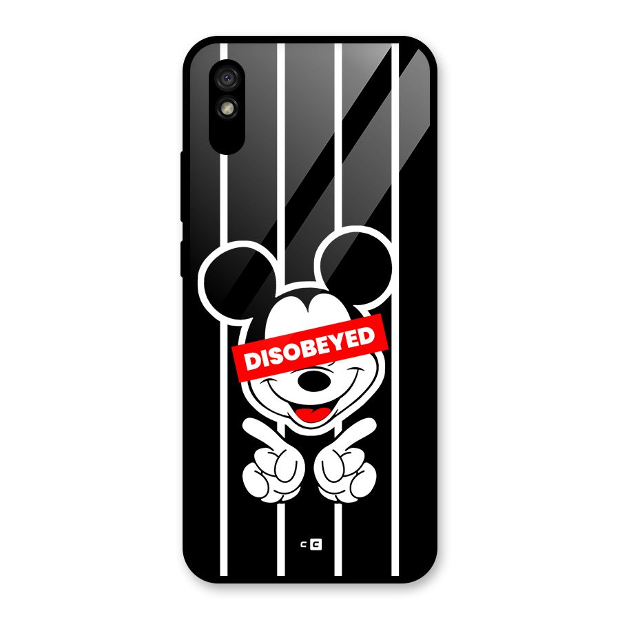 Disobeyed Micky Glass Back Case for Redmi 9i