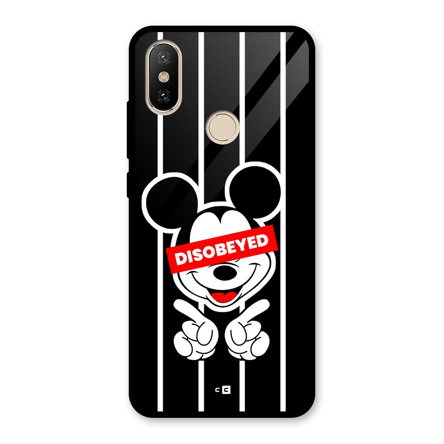 Disobeyed Micky Glass Back Case for Redmi A2