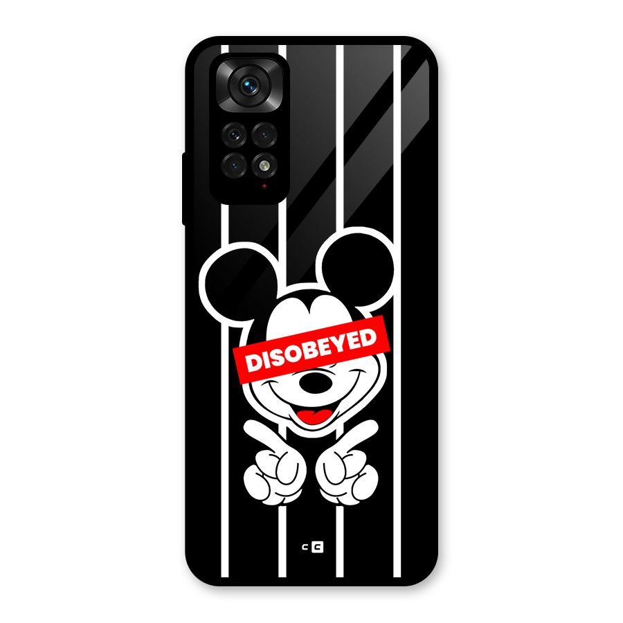 Disobeyed Micky Glass Back Case for Redmi Note 11