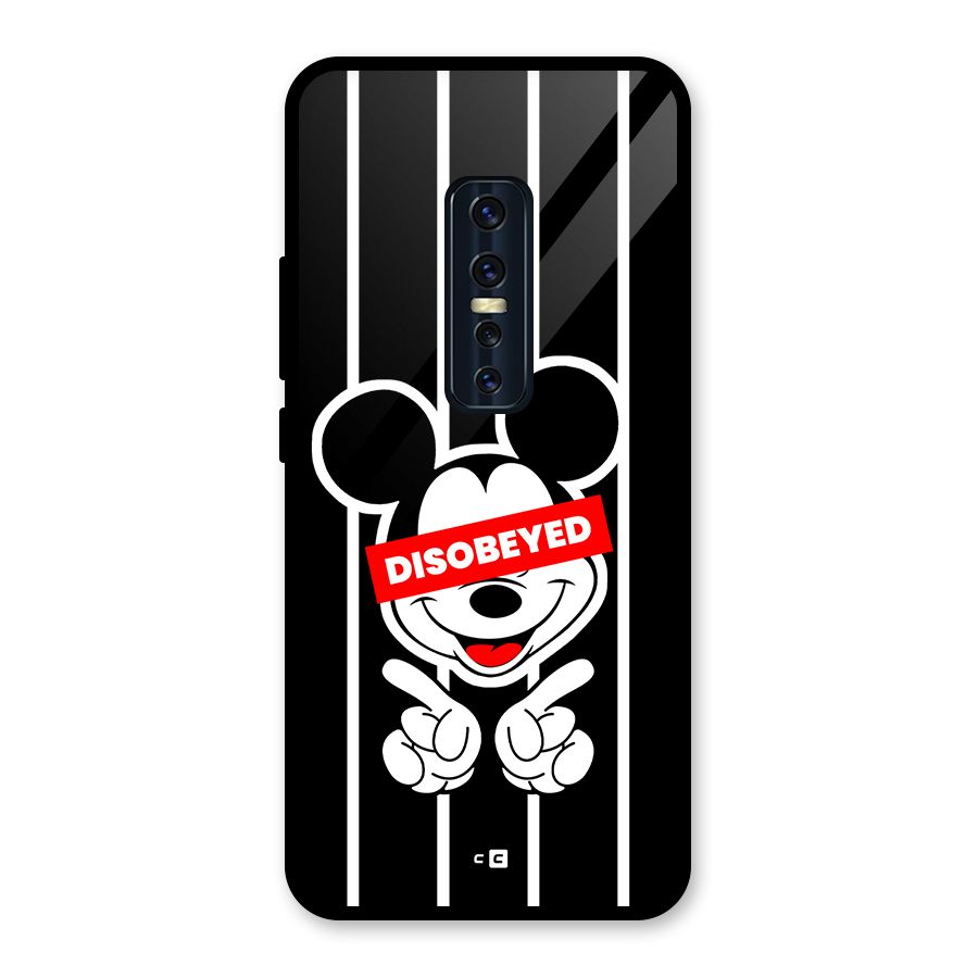 Disobeyed Micky Glass Back Case for Vivo V17 Pro