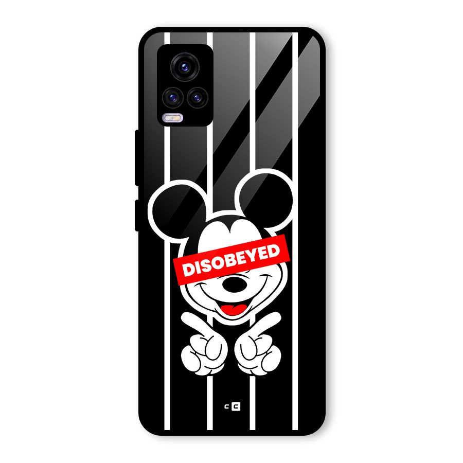 Disobeyed Micky Glass Back Case for Vivo V20 2021