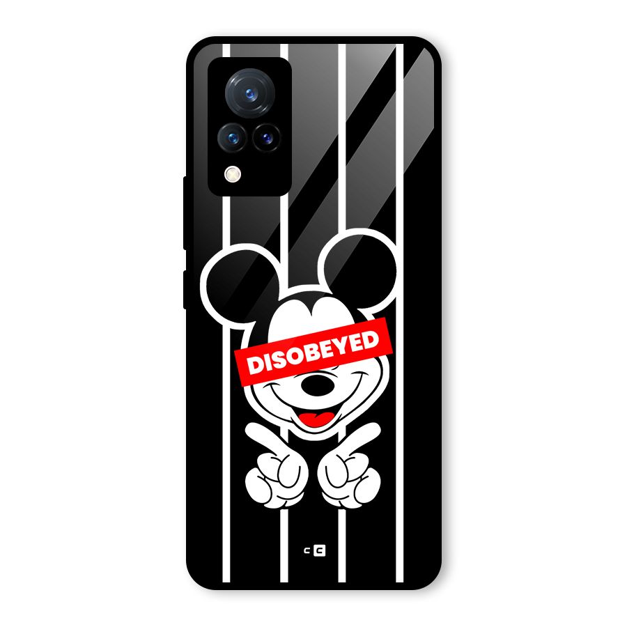 Disobeyed Micky Glass Back Case for Vivo V21 5G