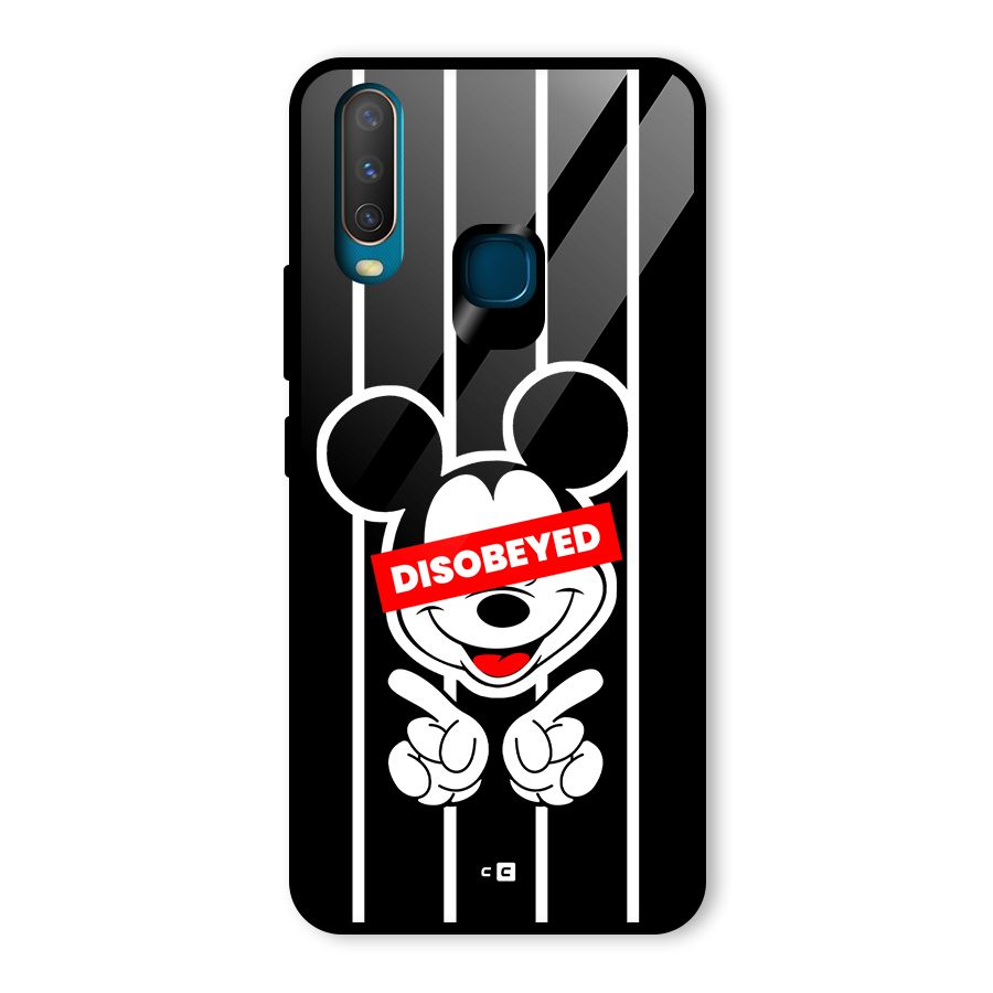 Disobeyed Micky Glass Back Case for Vivo Y15